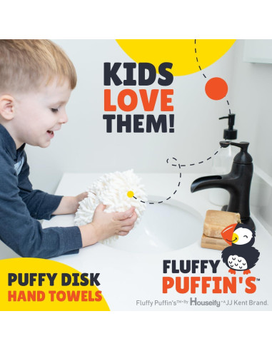 Toallas de Mano JJ KENT Fluffy Puffins - Juego de 3 Microfibra