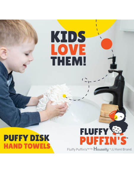 Toallas de Mano JJ KENT Fluffy Puffins - Juego de 3 Microfibra