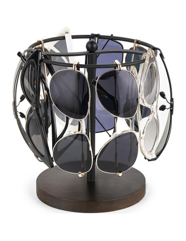 Organizador de Gafas Mkono Soporte para 12 Pares Negro