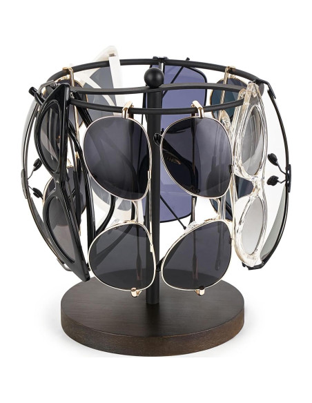 Organizador de Gafas Mkono Soporte para 12 Pares Negro