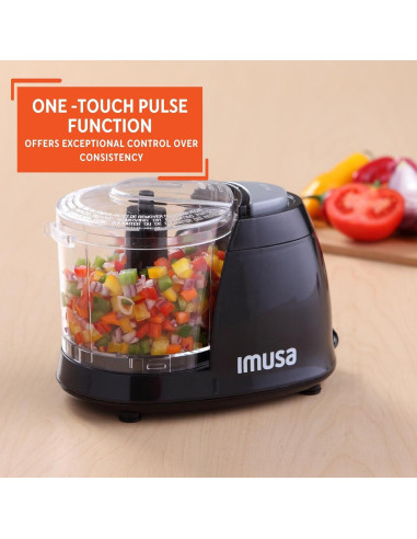 Picador Mini Eléctrico IMUSA GAU-80319B 1.5 Tazas Negro