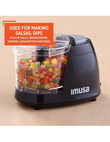 Picador Mini Eléctrico IMUSA GAU-80319B 1.5 Tazas Negro