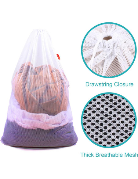 Bolsa de Lavandería de Malla DuomiW - 3 Piezas 61x91 cm