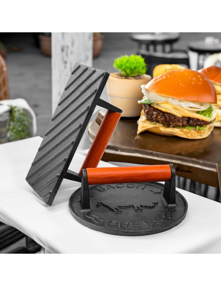 Prensa de Tocino Hierro Fundido Vivicreate 2 Pcs 20x17 cm