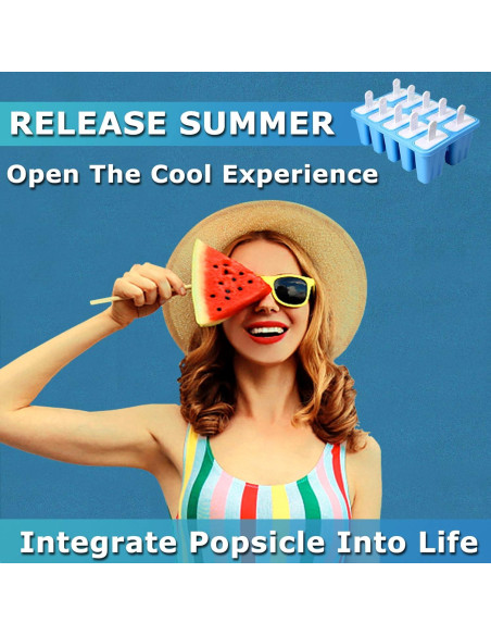 Molde de Paletas de Silicona Choicy 10 Cavidades Sin BPA