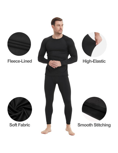 Paquete de 4 Pantalones de Compresión Térmica Hombre - Forro Polar