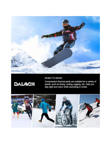 Paquete de 4 Pantalones de Compresión Térmica Hombre - Forro Polar