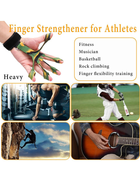 Entrenador de Fuerza de Agarre QTZFKFLHD - 5 Niveles Ajustables