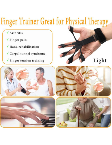 Entrenador de Fuerza de Agarre QTZFKFLHD - 5 Niveles Ajustables