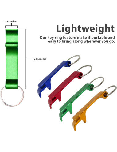 Juego de 4 Abridores de Cerveza Gadgetime USA - Aluminio Ergonómico