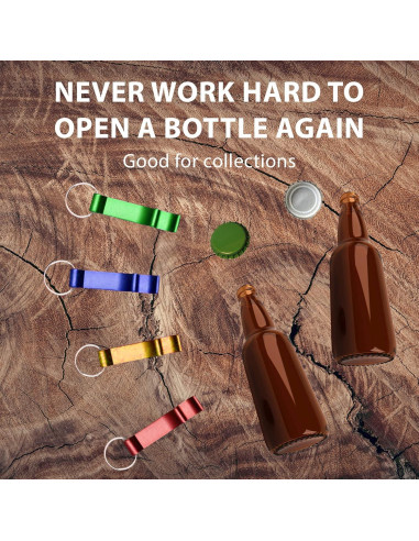 Juego de 4 Abridores de Cerveza Gadgetime USA - Aluminio Ergonómico