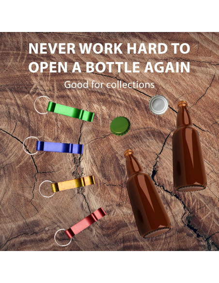 Juego de 4 Abridores de Cerveza Gadgetime USA - Aluminio Ergonómico