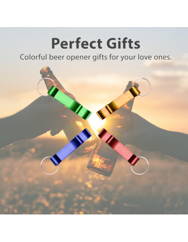 Juego de 4 Abridores de Cerveza Gadgetime USA - Aluminio Ergonómico