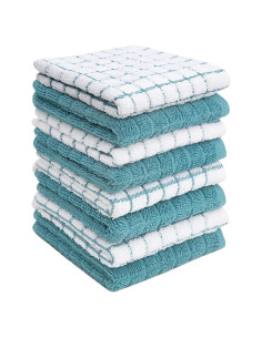 Juego de Paños de Cocina Bumble Aqua 30x30 cm - 8 Unidades