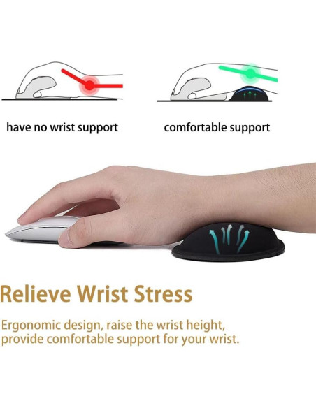 Reposamuñecas ergonómico MXCOIRTP, 2PCS, espuma viscoelástica