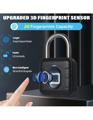 Candado Biométrico de Huella Dactilar Genérico Impermeable