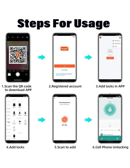 Candado Biométrico de Huella Dactilar Genérico Impermeable