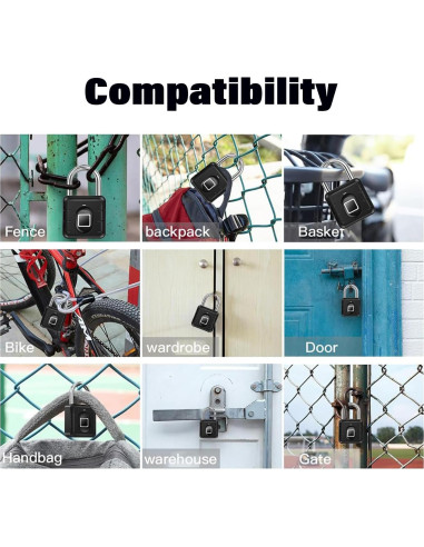 Candado Biométrico de Huella Dactilar Genérico Impermeable