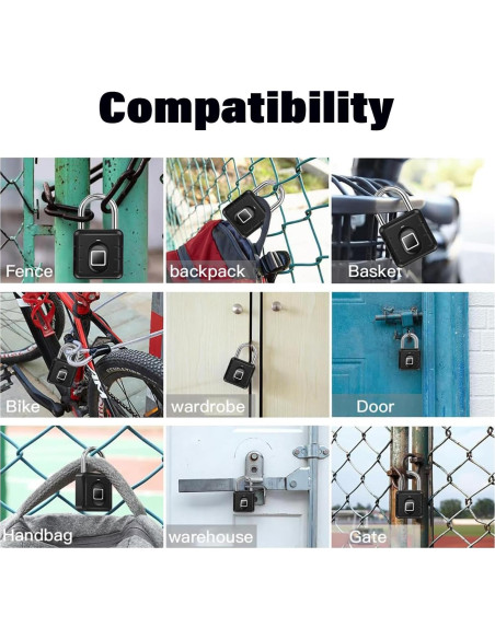 Candado Biométrico de Huella Dactilar Genérico Impermeable