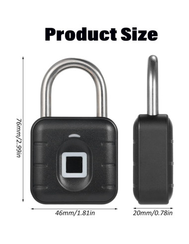 Candado Biométrico de Huella Dactilar Genérico Impermeable