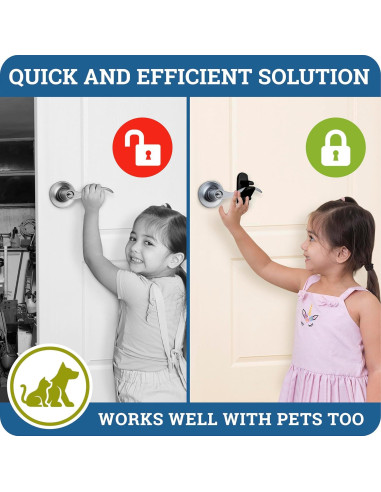 Bloqueo de Palanca de Puerta a Prueba de Niños 1 Paquete Negro