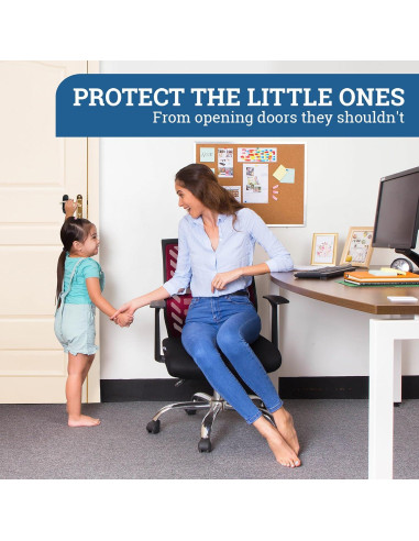 Bloqueo de Palanca de Puerta a Prueba de Niños 1 Paquete Negro