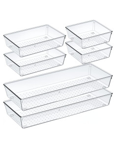 Set de Organizadores de Cajones Criusia 6 Piezas Transparentes