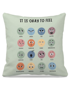 Funda de Almohada Decorativa Nogrit 61x61 cm Verde Franela