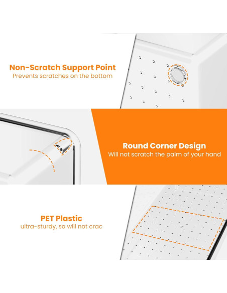 Set de Organizadores de Cajones Criusia 6 Piezas Transparentes