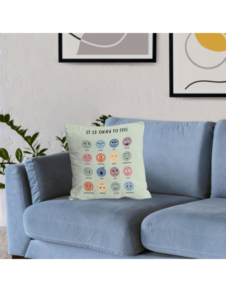 Funda de Almohada Decorativa Nogrit 61x61 cm Verde Franela