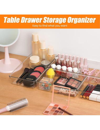 Set de Organizadores de Cajones Criusia 6 Piezas Transparentes