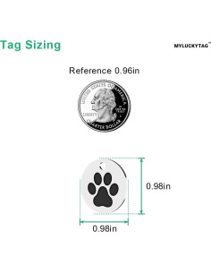 Etiqueta QR para Gatos MYLUCKYTAG - Acero Inoxidable, 2.49 cm 2