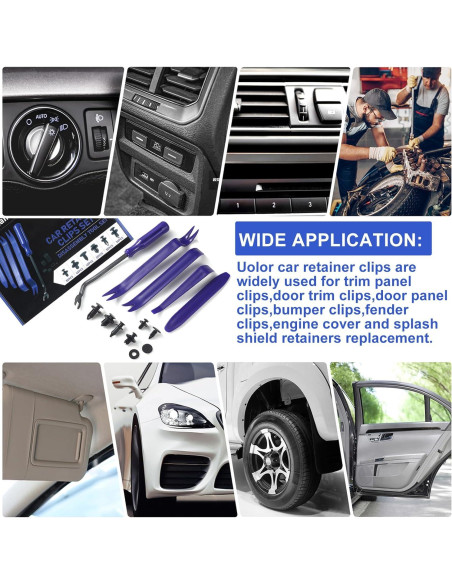 265 Piezas Clips de Retención Uolor para Automóviles