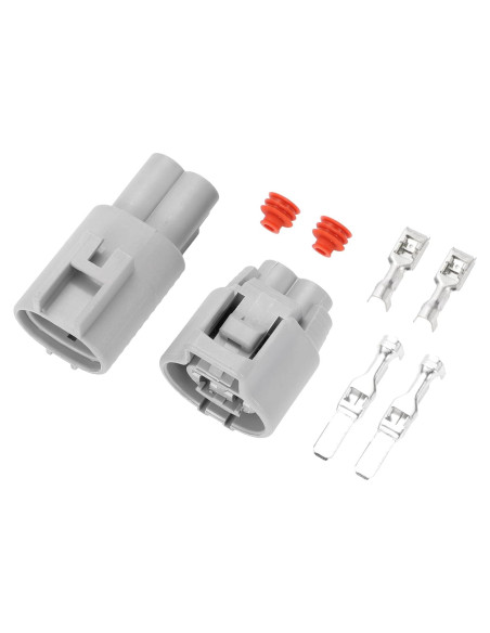 Conector Ventilador Radiador Hihaha 2 Pines Gris Impermeable