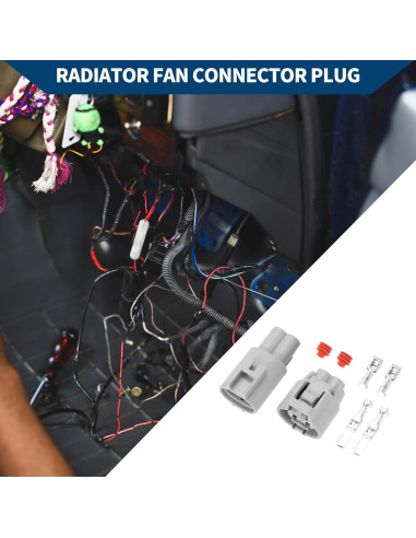 Conector Ventilador Radiador Hihaha 2 Pines Gris Impermeable