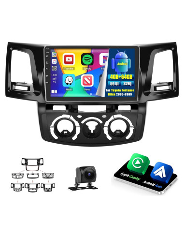 Estéreo Android Hikity 9" para Toyota Fortuner 2005-2014
