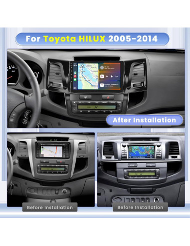 Estéreo Android Hikity 9" para Toyota Fortuner 2005-2014