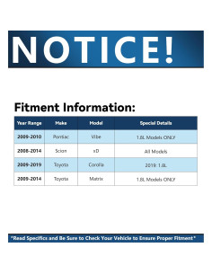 Kit de frenos delantero Detroit Axle para Toyota Corolla 09-19 2