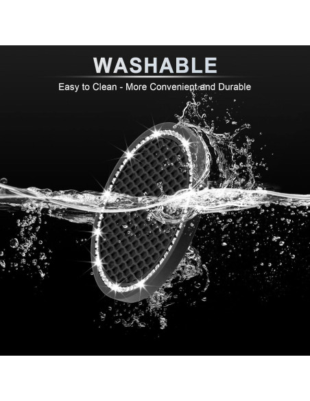 Posavasos Antideslizantes JUSTTOP para Auto - Negro 6.99 cm