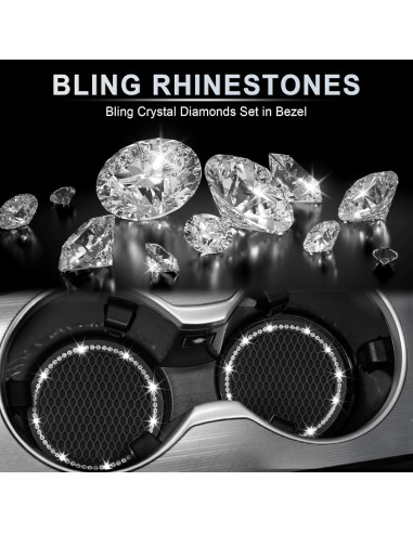 Posavasos Antideslizantes JUSTTOP para Auto - Negro 6.99 cm