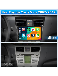 Estéreo de Coche Roinvou para Toyota Yaris Vios 2007-2013 2