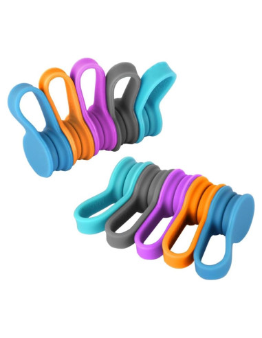 Correas Magnéticas Kanemc 10-Pack Silicona Multicolor 7.37 cm