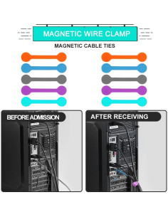 Correas Magnéticas Kanemc 10-Pack Silicona Multicolor 7.37 cm 2