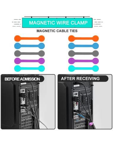 Correas Magnéticas Kanemc 10-Pack Silicona Multicolor 7.37 cm