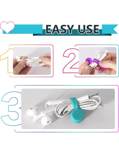 Correas Magnéticas Kanemc 10-Pack Silicona Multicolor 7.37 cm