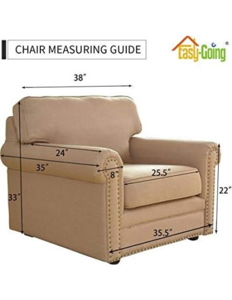 Funda de Sofá Easy-Going Negra Antideslizante Lavable 0.8 kg