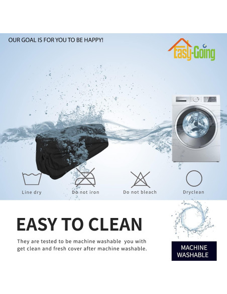 Funda de Sofá Easy-Going Negra Antideslizante Lavable 0.8 kg