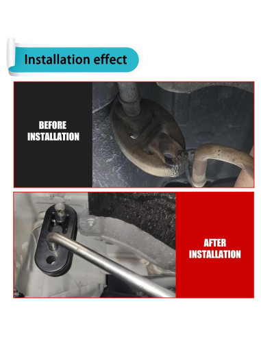 Soporte de Escape de Goma Slykew 2 PCS Ajustable Negro