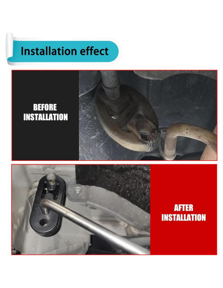 Soporte de Escape de Goma Slykew 2 PCS Ajustable Negro