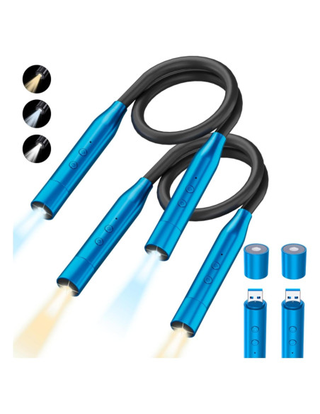 Luz de Cuello Recargable LED Sichuansheng - 3 Brillos, 3 Colores